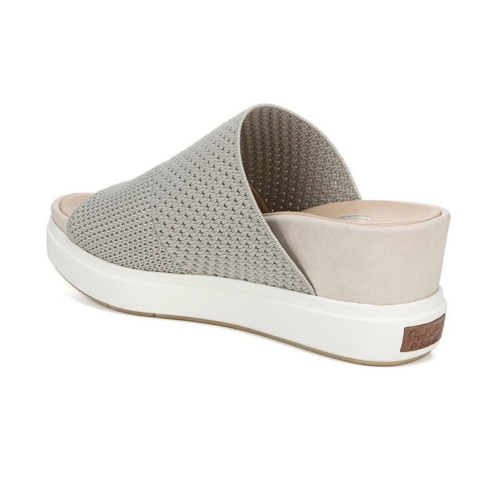 SOLD Dr. Scholl's Womens Grey Sonia Mesh Fabric Slip On Platform Sandals - Picture 5 of 15